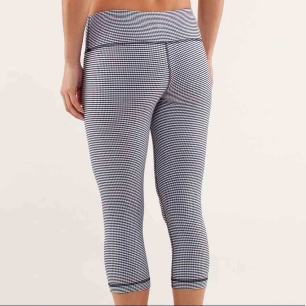 Lululemon Wunder Under gingham crop leggings